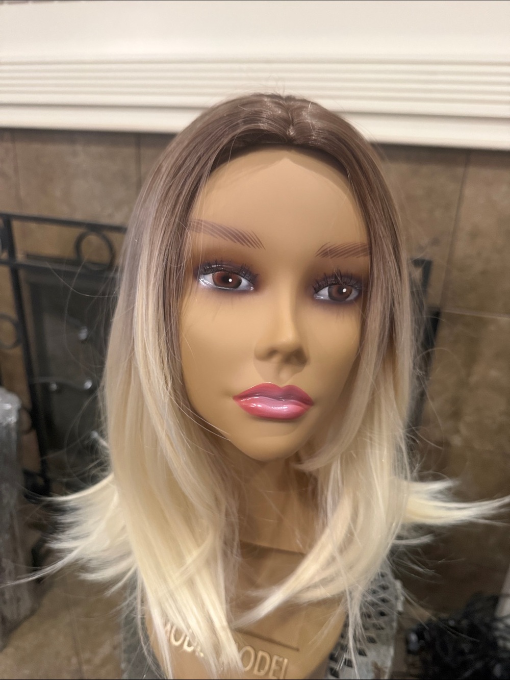 Women's Ombre Synthetic Wig - Ash Brown to Blonde